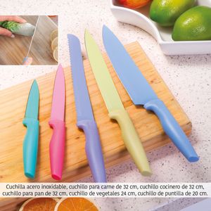 Juego de 5 Cuchillos color pastel