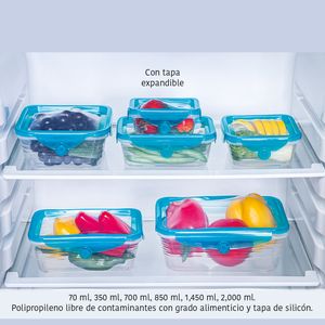 Juego de Contenedores con Tapa de Silicón