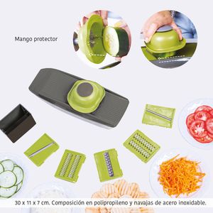 Rallador Manual con Contenedor y 5 Tipos de corte