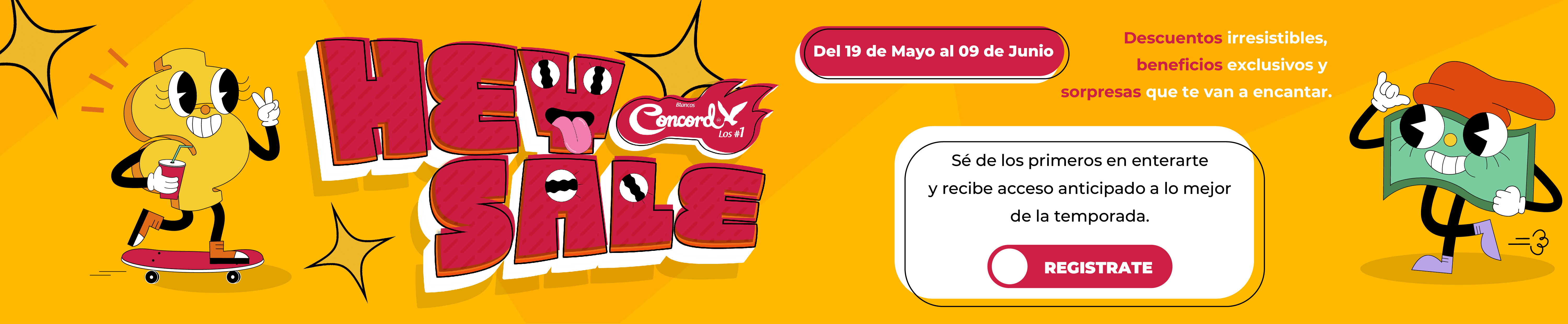 REGISTRATE HEY CONCORD SALE